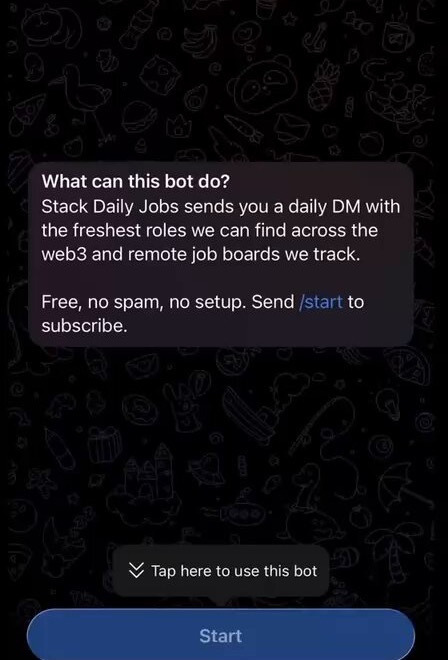 The Stack Daily Jobs bot